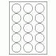 564 - Label Size 50mm dia - 15 labels per sheet